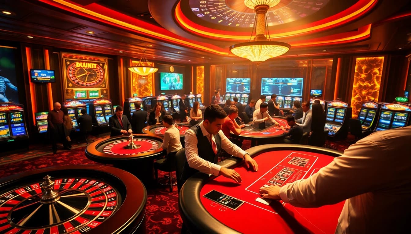 Experience the thrill of winning at 8kbet's luxurious online casino with vibrant gaming elements.