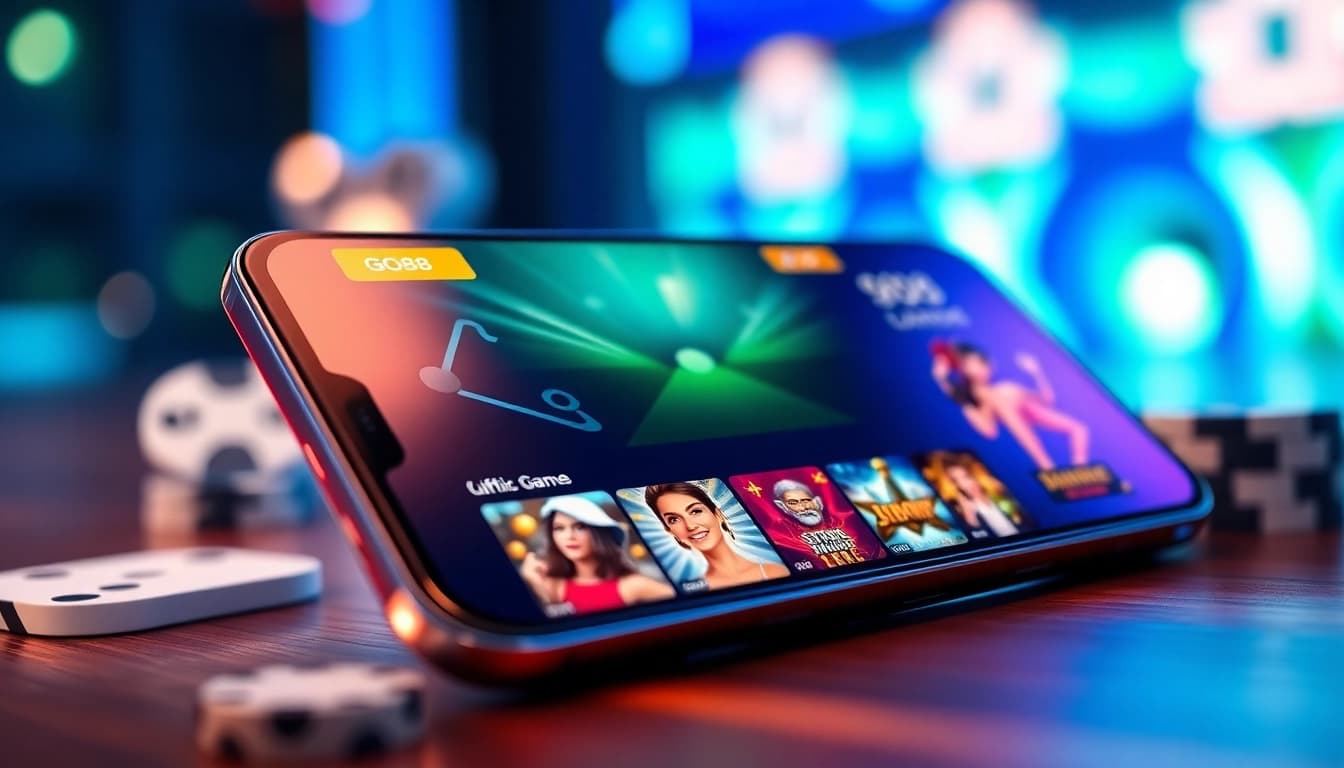 Tải GO88 on a modern smartphone screen displaying an engaging gaming interface.