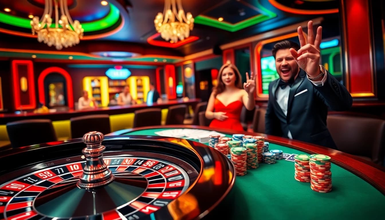 Experience the thrill of 23 win at a luxurious casino table with poker chips and cards.
