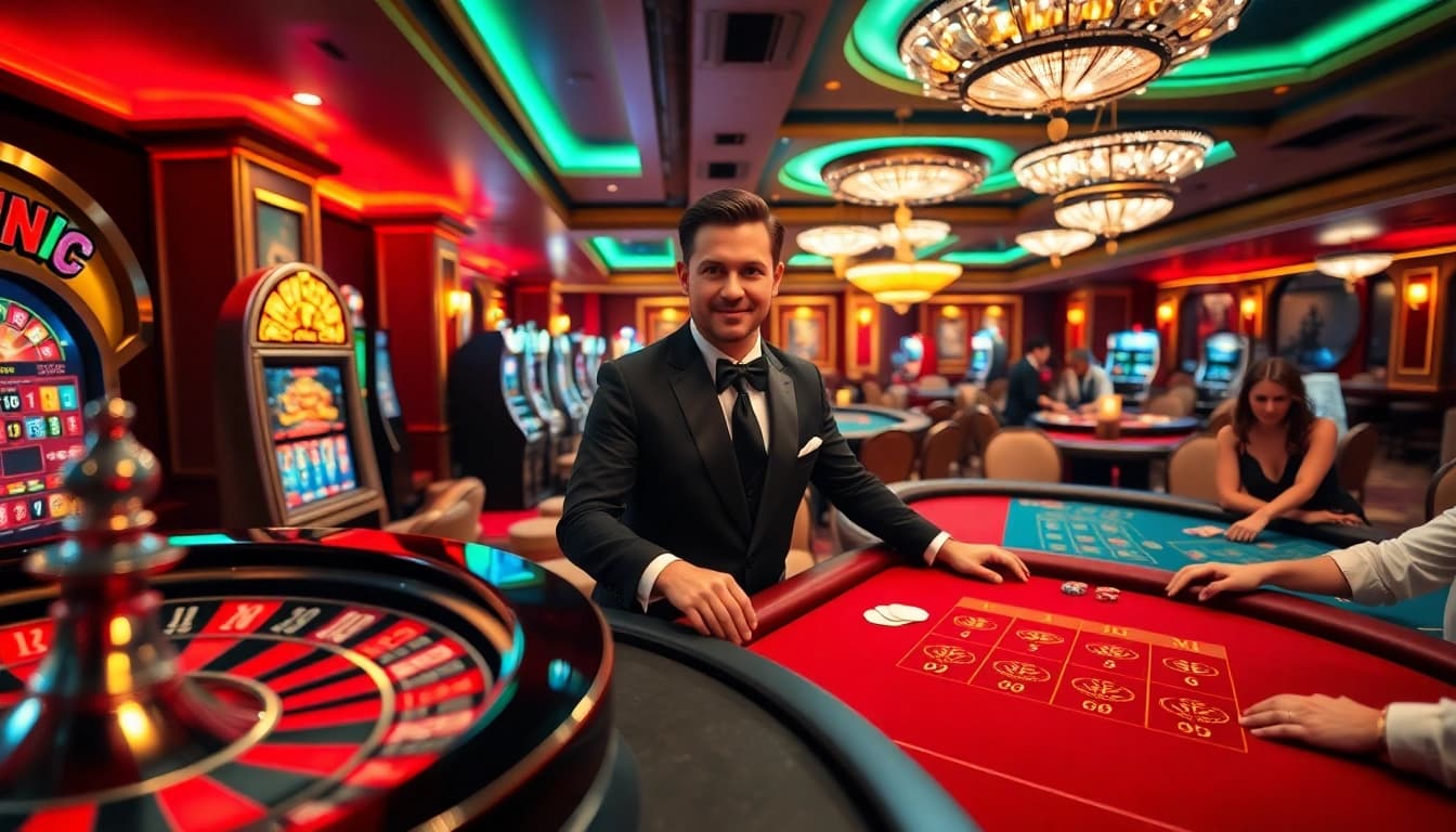 Exciting gaming action at s8com casino with vibrant tables and engaging players.