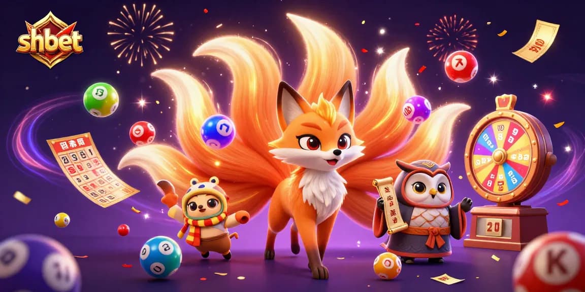 Experience exciting winning moments at shbet with colorful lottery balls and magical spirits in a vibrant casino scene.