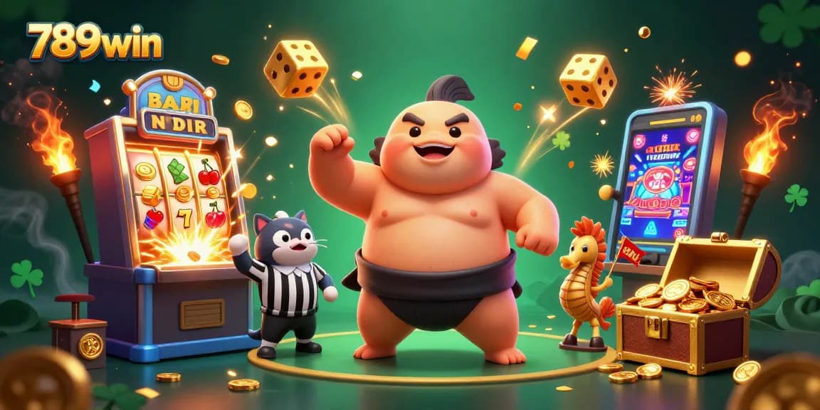 Catch the excitement at 789win with a vibrant underwater casino scene featuring animated characters.