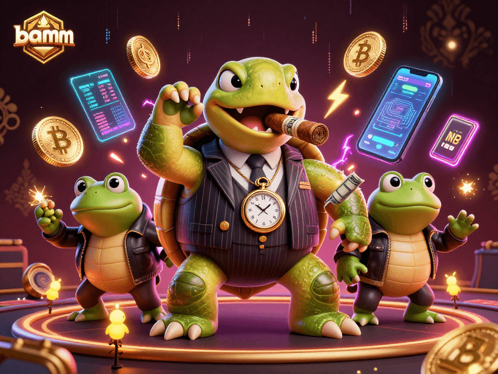Engage with bamm for top-tier cryptocurrency casino experiences featuring a snapping turtle in action.