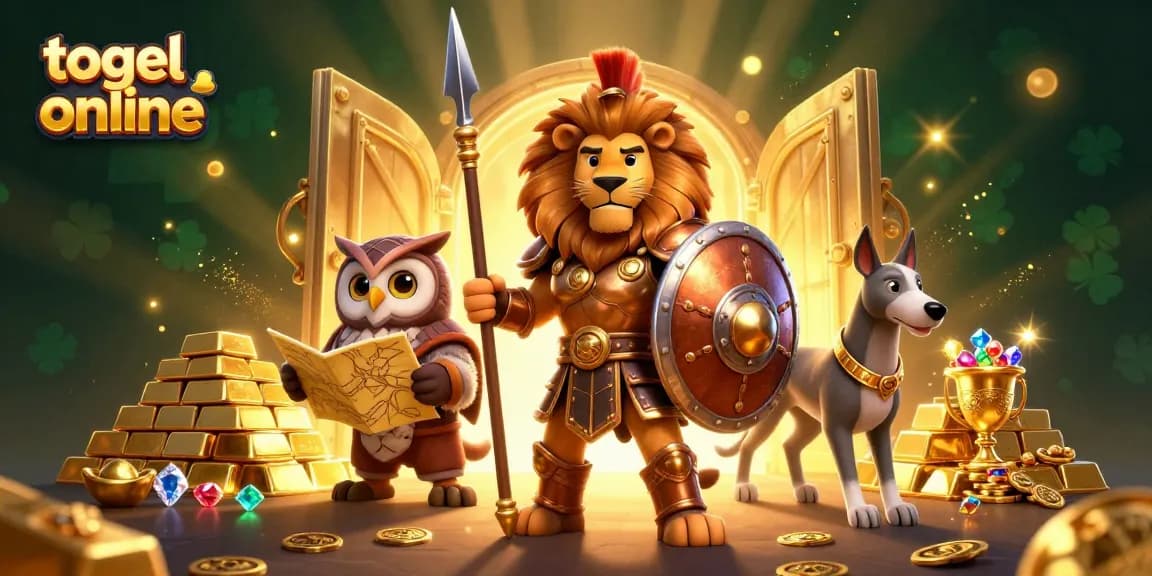 Engage with togel online through an enchanting 3D scene filled with treasure and strategy.