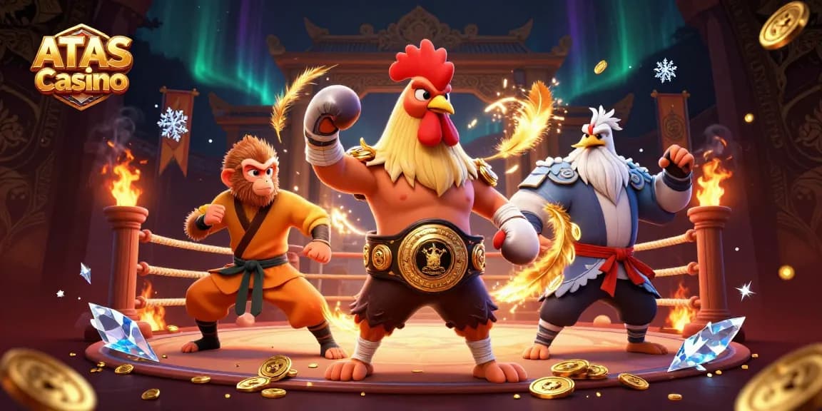 Experience the vibrant ATAS Casino with dynamic gaming action and rich, detailed visuals in this illustration.