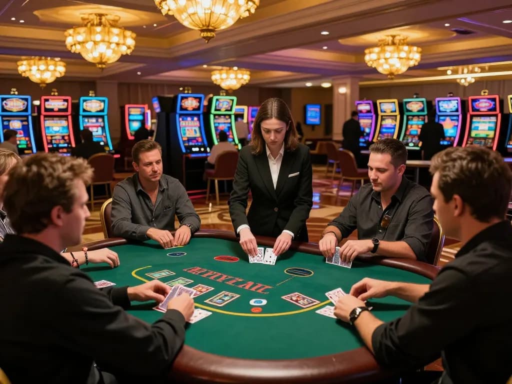 Players at a blackjack table experiencing the thrill of XX88 gaming with professional dealers.