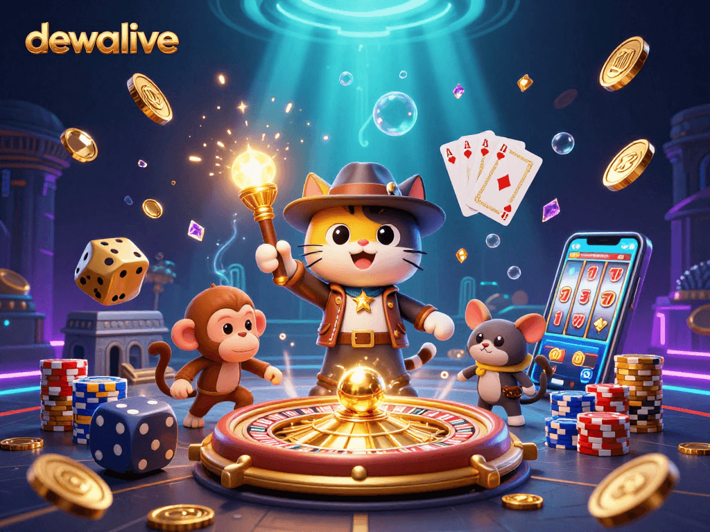 Menangkan permainan di Dewalive dengan penemuan artefak kasino emas dalam ilustrasi 3D yang menakjubkan.