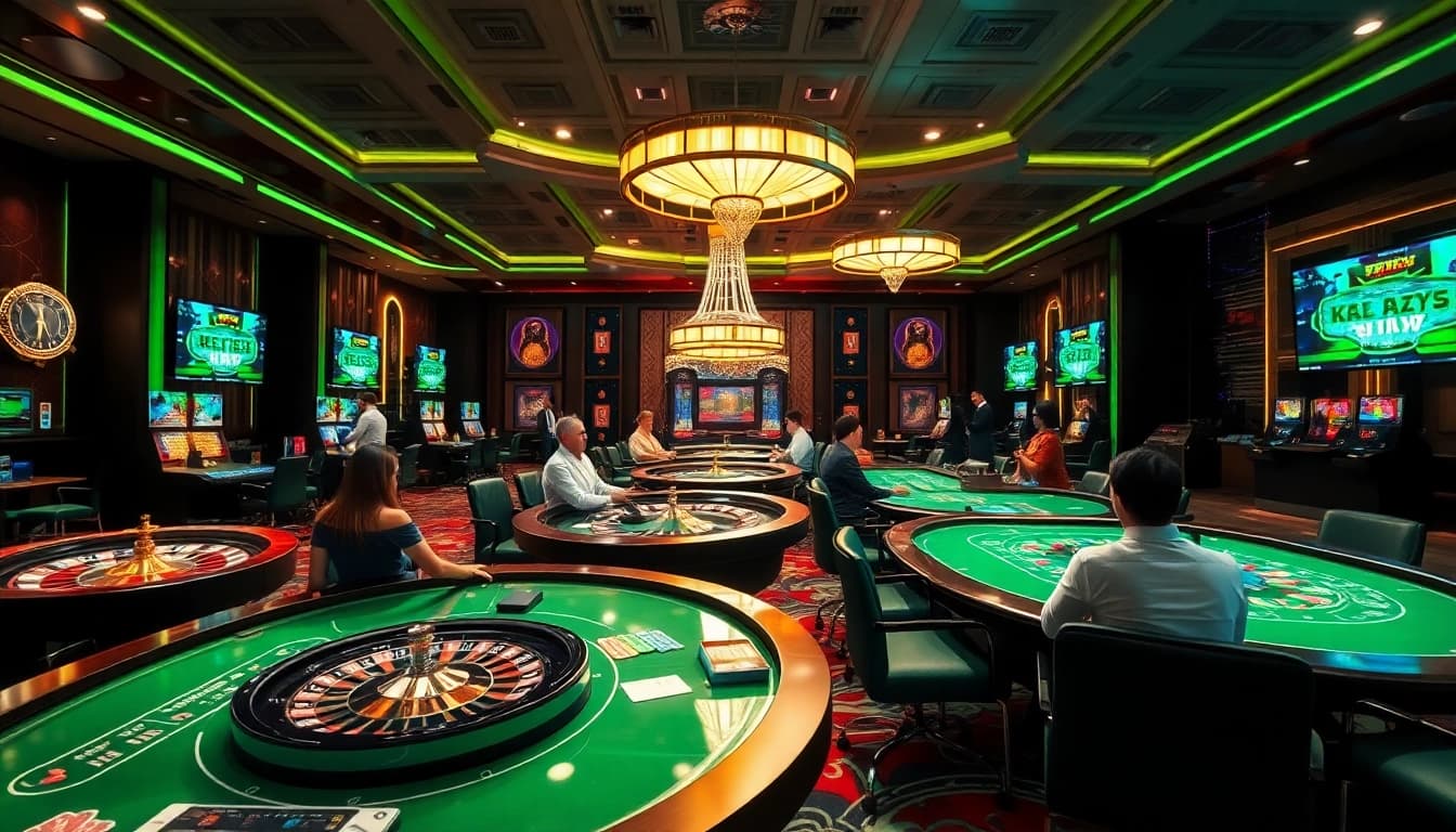 Casino spielen online in a vibrant virtual setting with engaged players.
