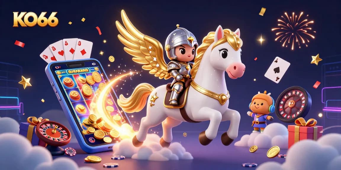 Experience KO66 with a thrilling celestial scene igniting excitement in casino play.