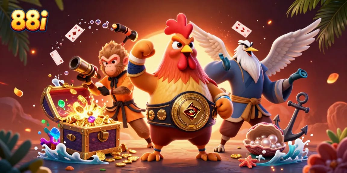 Experience thrilling gameplay at 88i with vibrant characters and dynamic casino elements.
