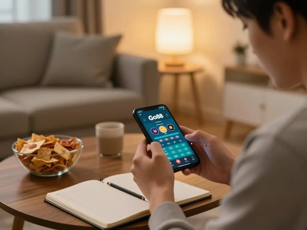 Tải Go88 from your smartphone for an engaging gameplay experience in a cozy home environment.