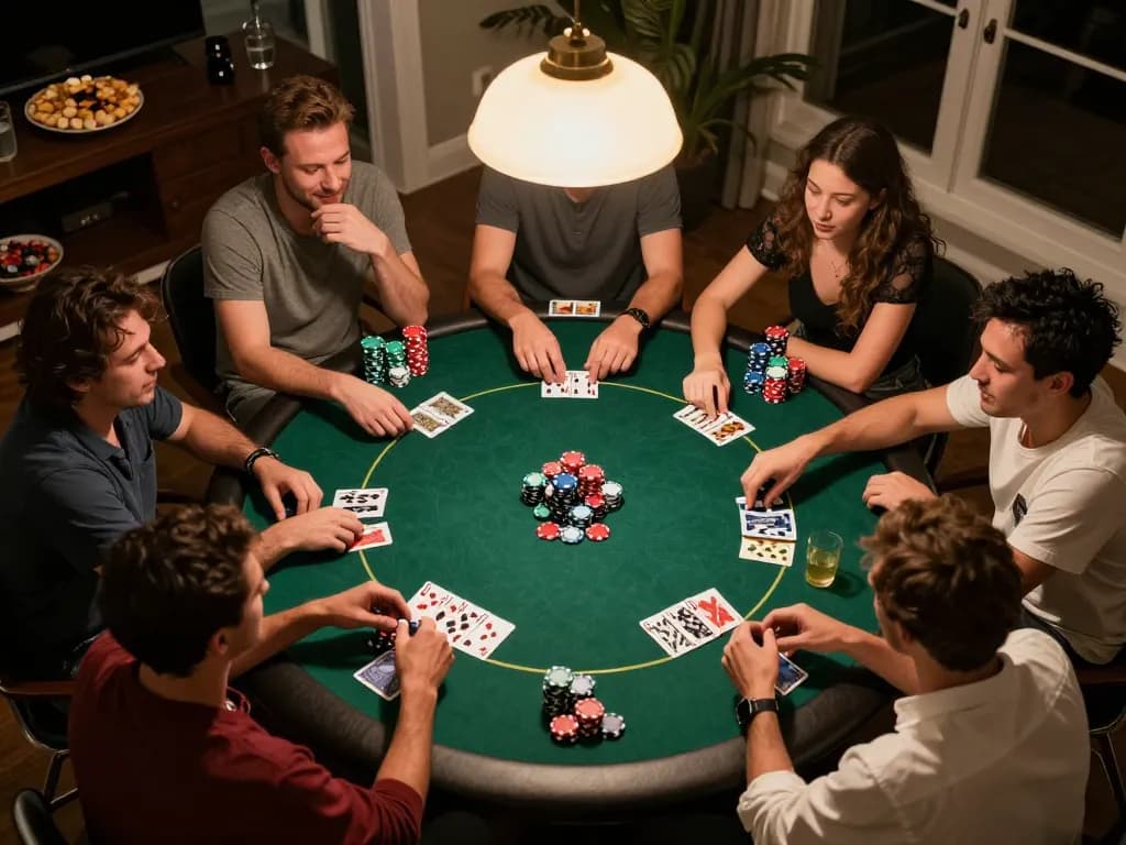 Experience win4u login with friends playing poker, showcasing a lively and strategic game night.