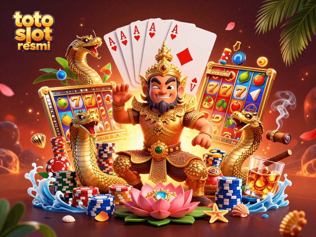 Experience thrilling wins at toto slot resmi with vibrant slot reels and exciting game elements in this lively scene.