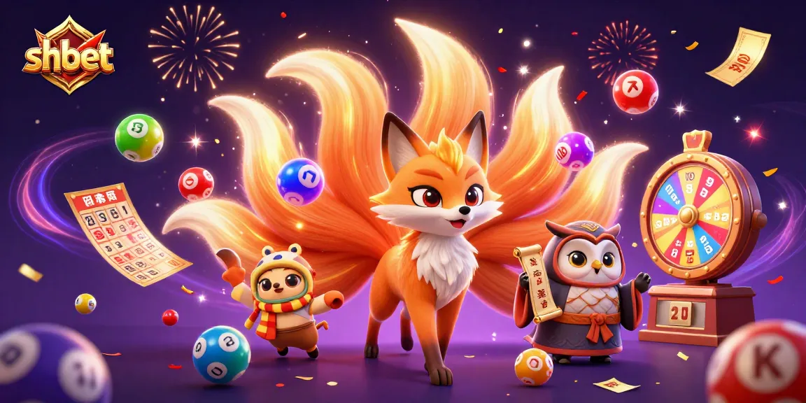 Experience exciting winning moments at shbet with colorful lottery balls and magical spirits in a vibrant casino scene.