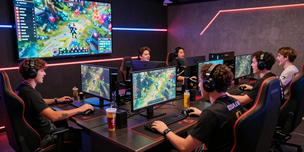 Players passionately engaging in OSAKA88 online gaming tournament with vibrant LED lights and high-performance setups.
