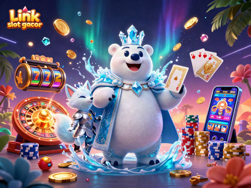 Experience thrilling gameplay with Link slot gacor, featuring vibrant slot reels and casino magic.
