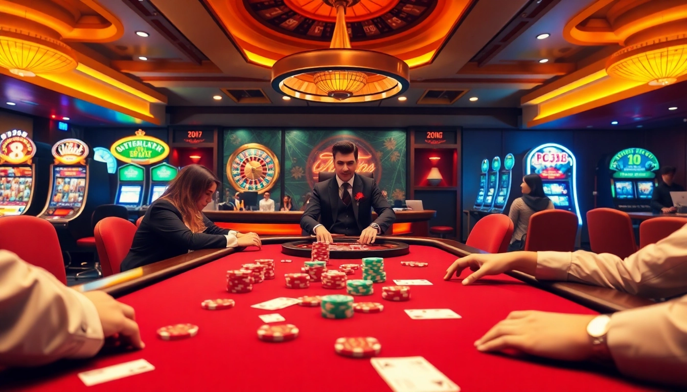 Engaging players at the PG88 poker table showcase high-energy gambling.