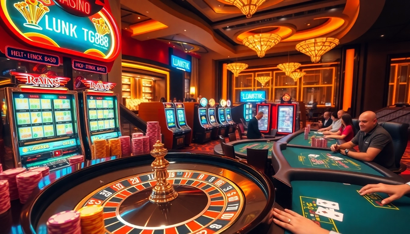 Experience thrilling gaming action with LINK TG88 at a vibrant casino.