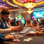 players enjoying a poker game at a casino table, highlighting hidden wiki tor elements in a luxurious setting.