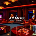 Putar untuk menang dengan aman788 di meja kasino yang memukau, dipenuhi dengan cahaya cerah dan permainan.