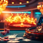 Experience the thrill of betting through the sbobet link with a vibrant casino scene featuring poker chips and cards.
