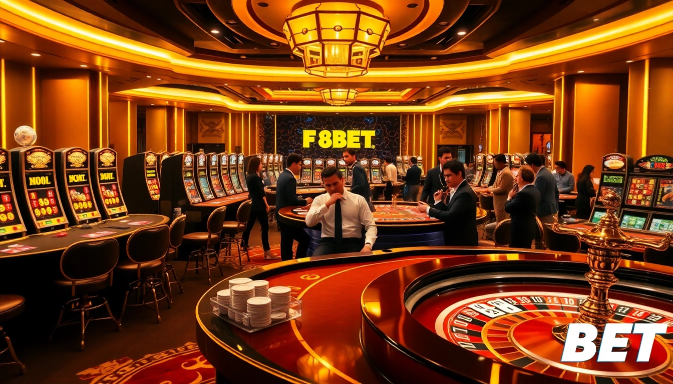 Experience thrilling games and strategic betting with F8BET's exciting casino atmosphere.