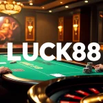 Experience thrilling LUCK8 casino gaming with premium poker tables and vibrant chips.