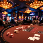Professional gambler engaging with hz88 vip poker table featuring dynamic betting chips and digital odds display