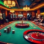 Players strategizing at the UU88 gaming table in a vibrant casino scene.