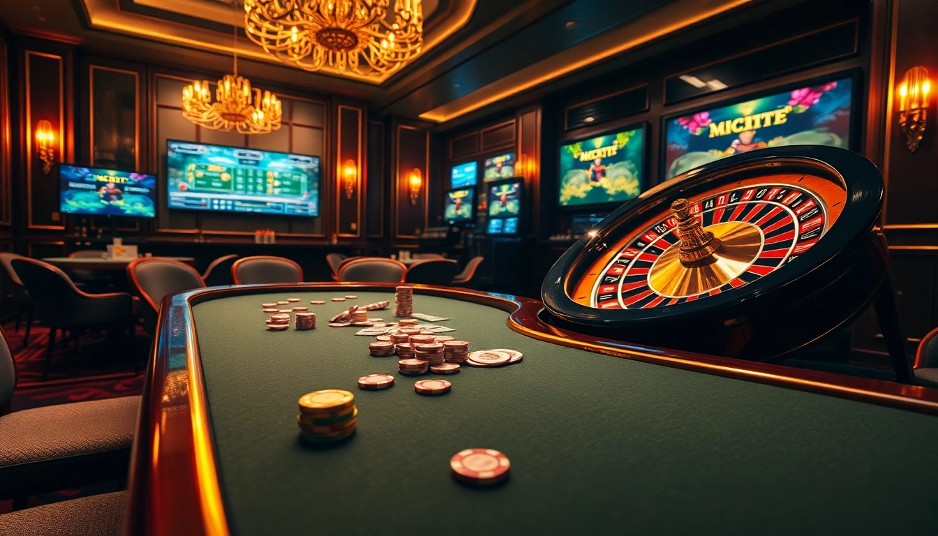 Experience the thrill of gaming at home bdjl featuring elegant poker tables and vibrant roulette wheels.
