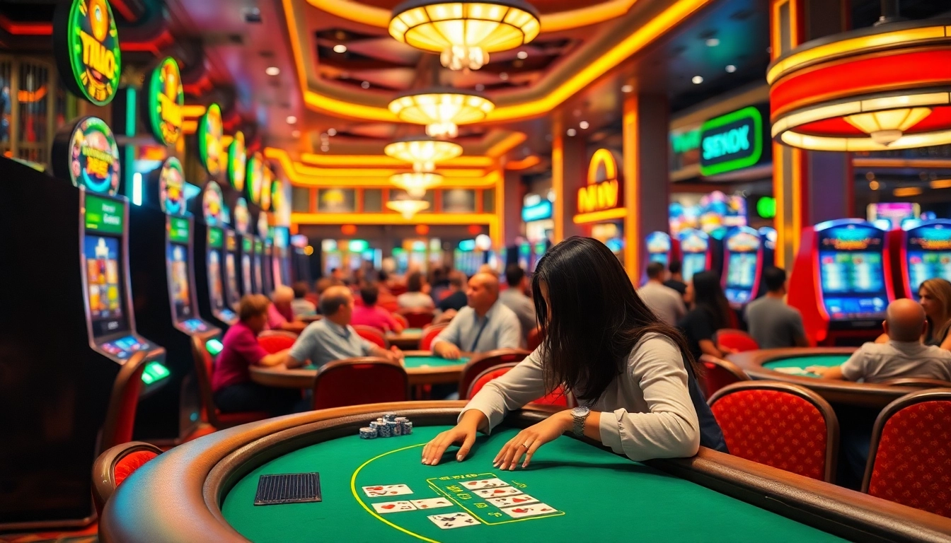 Mengamati permainan kartu dengan serius di kasino dalam suasana energik inultogel.