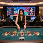 Iwin live dealer baccarat scene showing players engaging in dynamic gameplay.