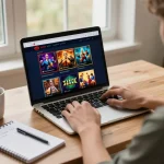 Kuwin online gaming experience with a player focused on strategic betting at home