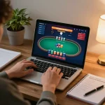 Hello88 online gaming scene showing player engaged in responsible gambling strategy.