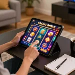 Slot gacor ditampilkan di tablet dalam pengaturan permainan rumah yang nyaman untuk meningkatkan pengalaman pemain.