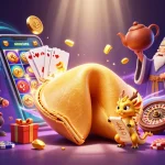 Experience the thrill of O8's online casino with dynamic 3D characters and vibrant game elements.