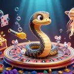 Experience SHBET COM with a vibrant 3D illustration showcasing casino elements and playful characters.